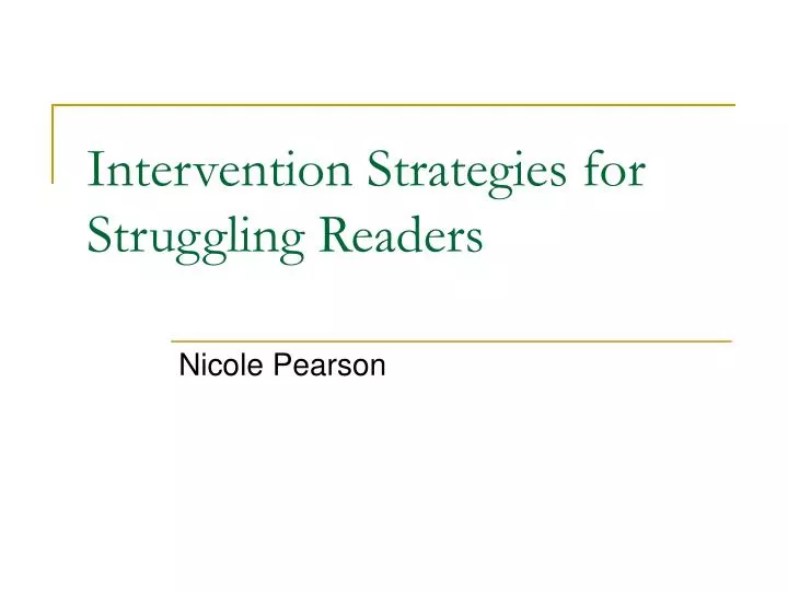 intervention strategies for struggling readers n.