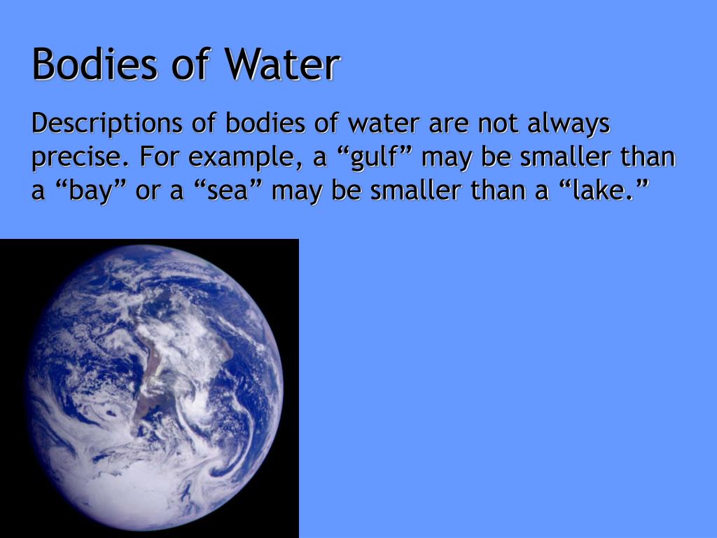 presentation on water bodies