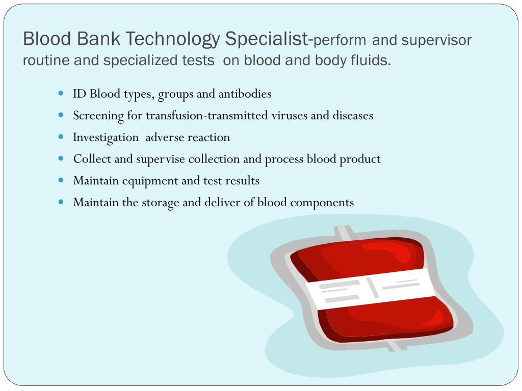 PPT Blood Bank Technology Specialist PowerPoint Presentation, free