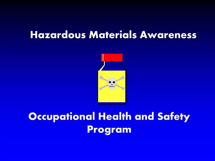 PPT Hazardous Materials Awareness PowerPoint Presentation, free