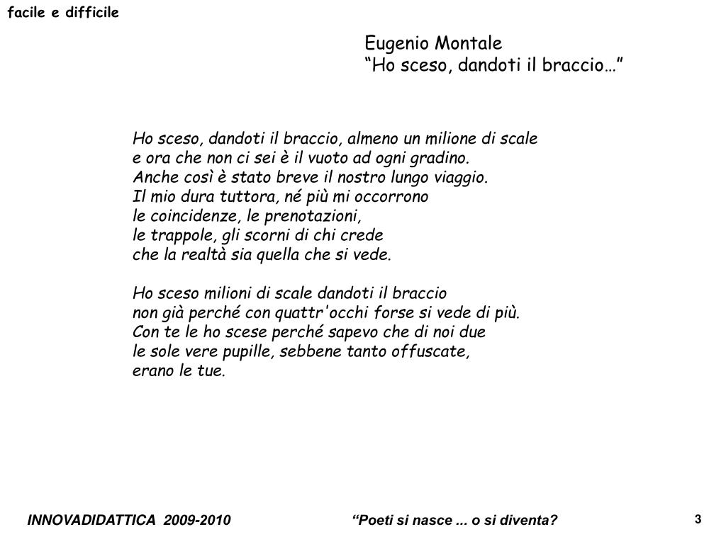 Verifica Di Poesia Seconda Superiore Con Soluzioni PPT - Unit à sulla poesia - Scuola Superiore - Classe II PowerPoint
