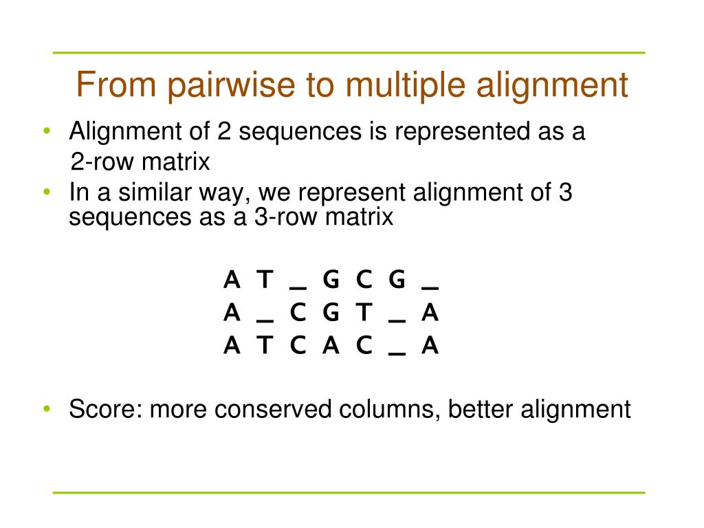 multiple alignment multiple alignment