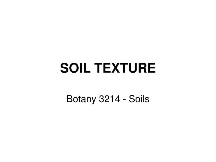 soil texture n.