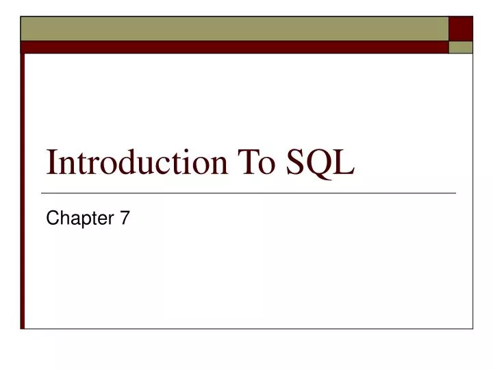 PPT - Introduction To SQL PowerPoint Presentation, free download - ID ...