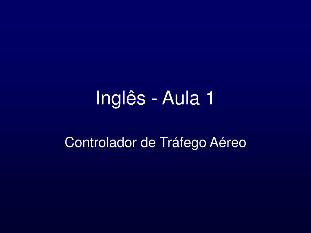 Inglês Básico Aula 1