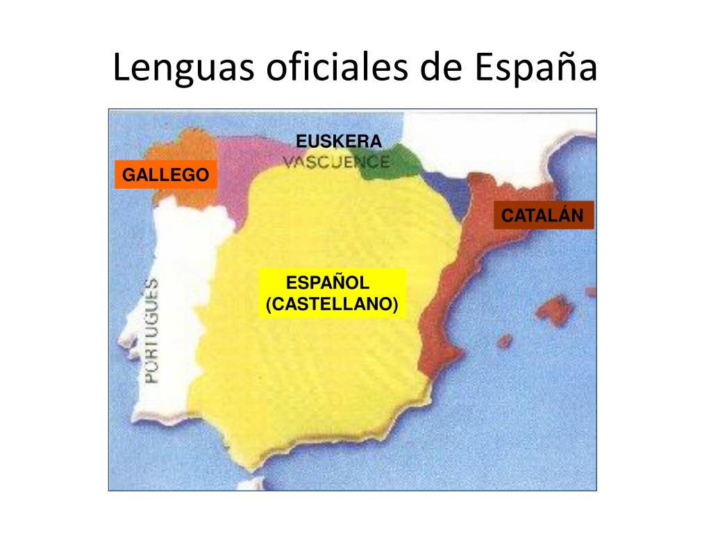 Mapa de España, catalan idioma 