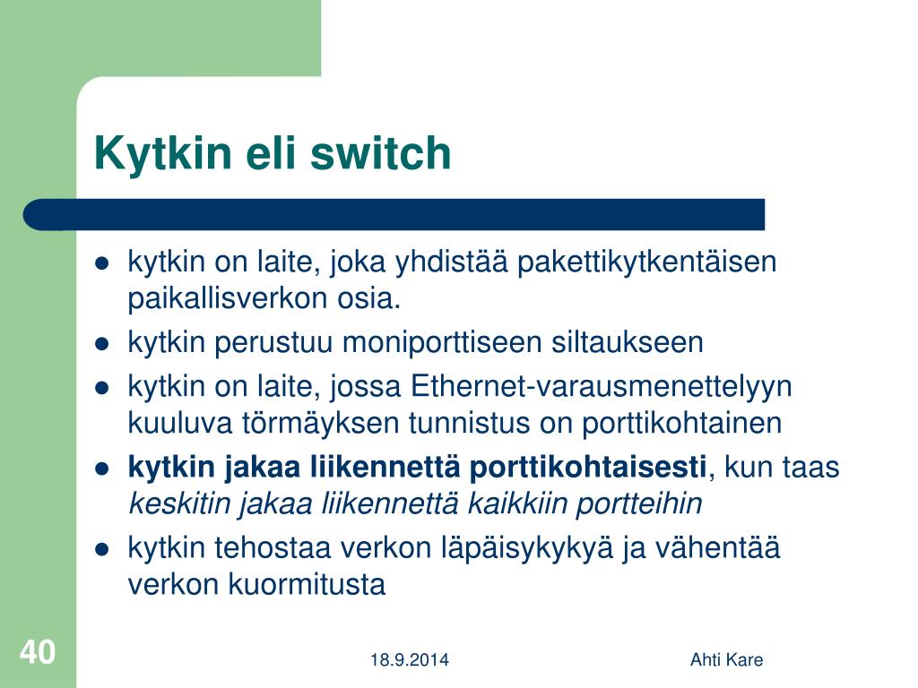 PPT - KJ ja lähiverkot Lähiverkko PowerPoint Presentation, free download -  ID:4543384