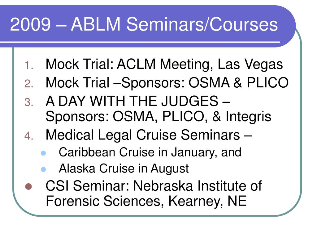PPT - The American Board of Legal Medicine, Inc. PowerPoint ...