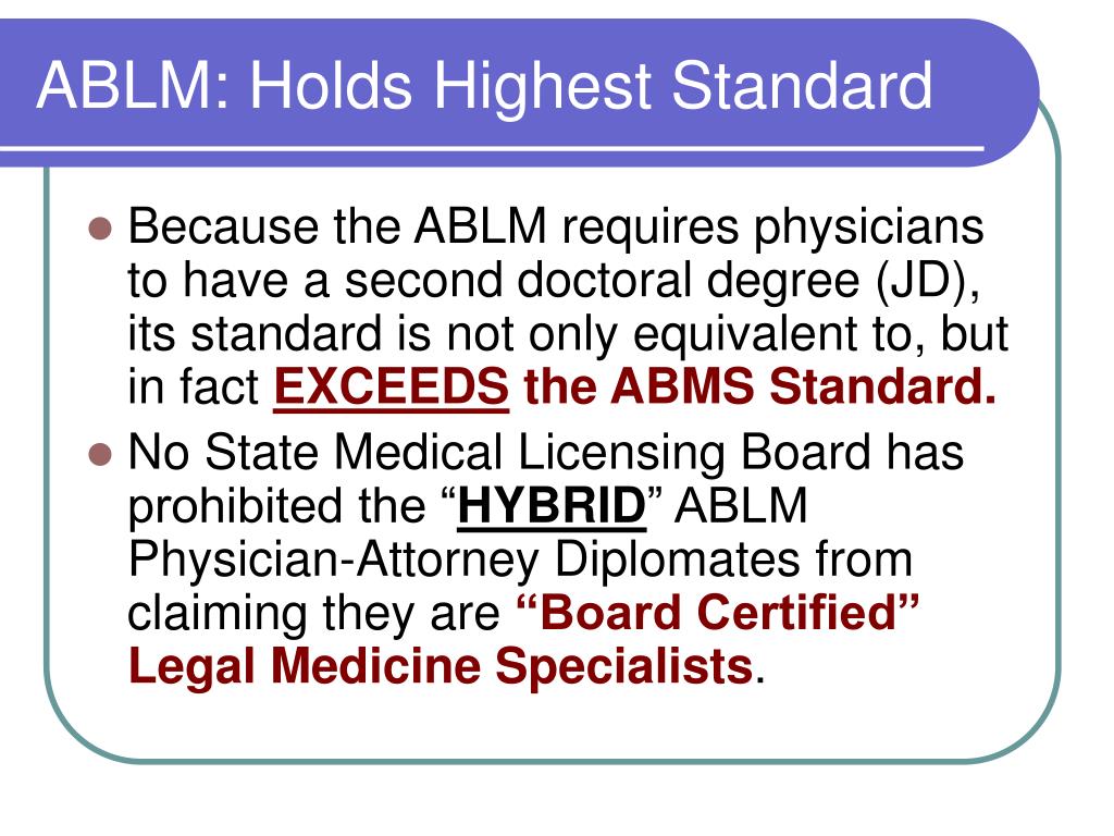 PPT - The American Board of Legal Medicine, Inc. PowerPoint ...