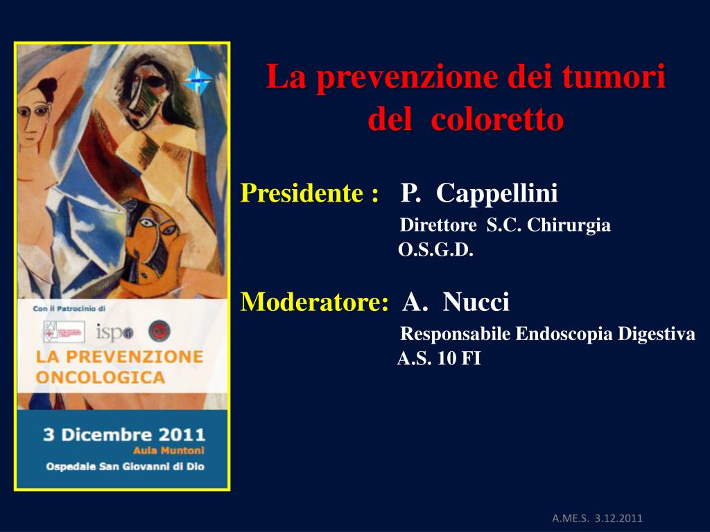 PPT - La prevenzione dei tumori del coloretto PowerPoint Presentation, free  download - ID:4543891