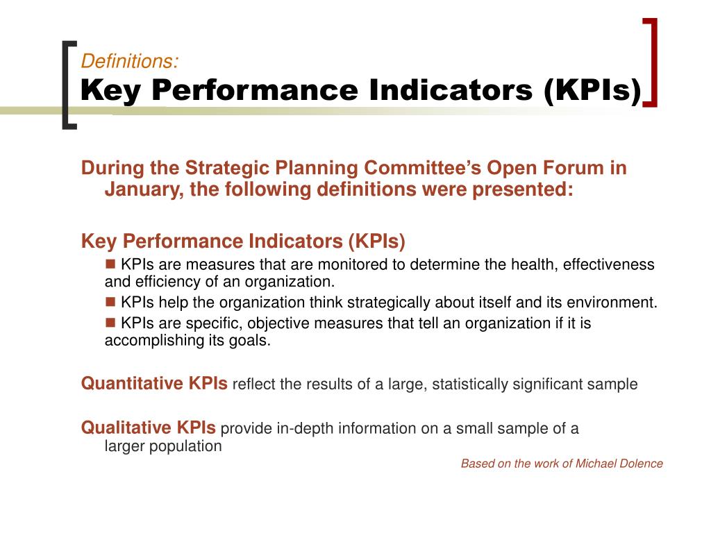 PPT - Strategic Planning: Key Performance Indicators (KPIs) PowerPoint ...