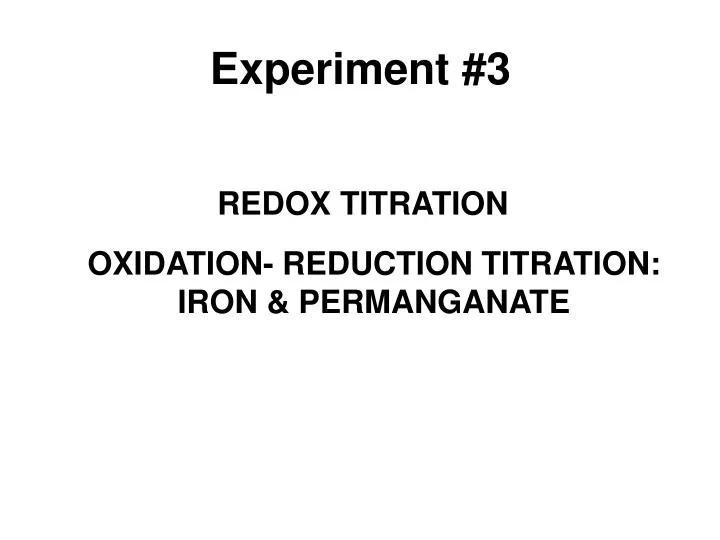 PPT REDOX TITRATION PowerPoint Presentation ID 4545121