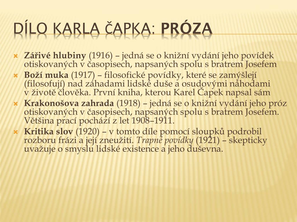 PPT - Karel Čapek PowerPoint Presentation, free download - ID:4545324