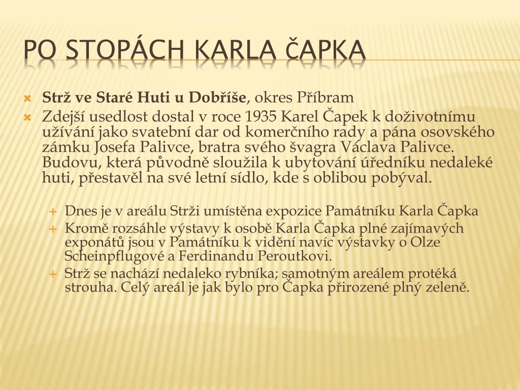 PPT - Karel Čapek PowerPoint Presentation, free download - ID:4545324