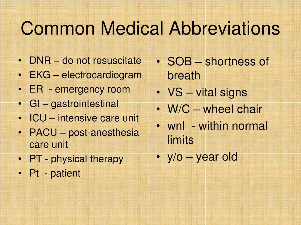 PPT - Medical Terminology PowerPoint Presentation, free download -  ID:4545399