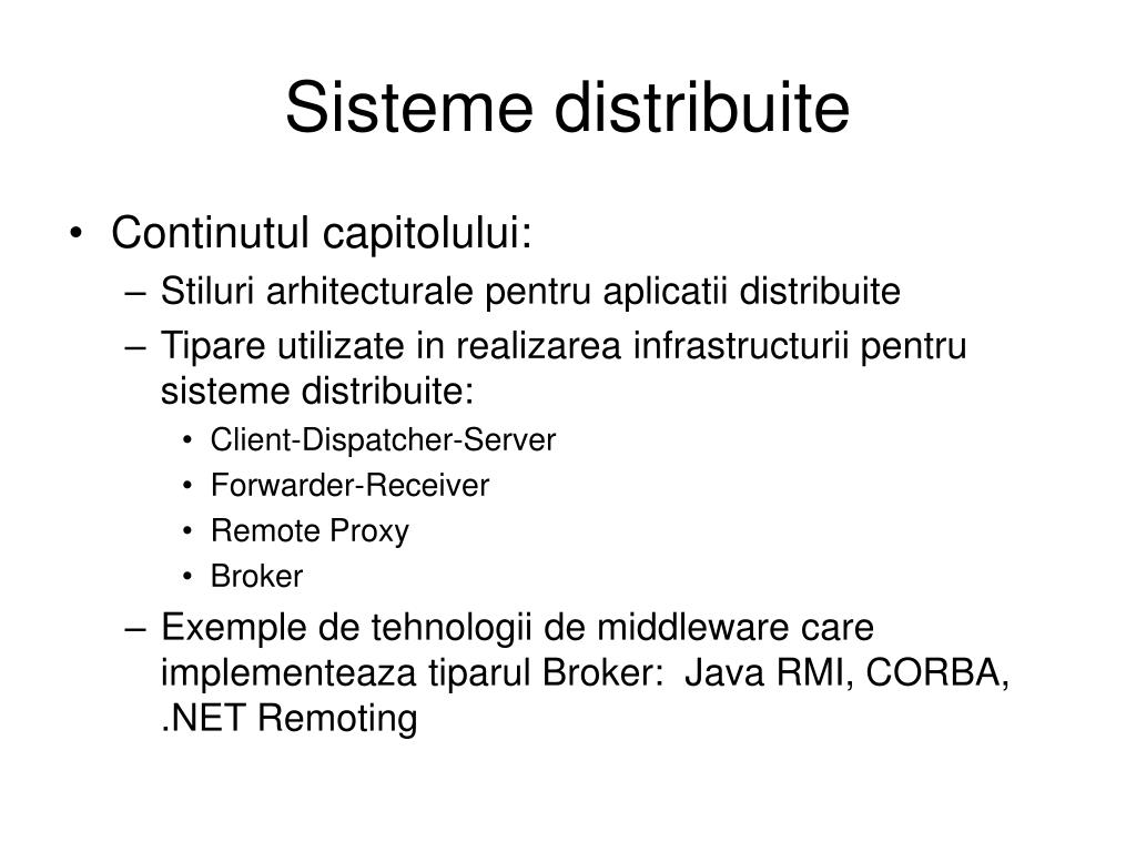PPT - Sisteme distribuite PowerPoint Presentation, free download -  ID:4545683