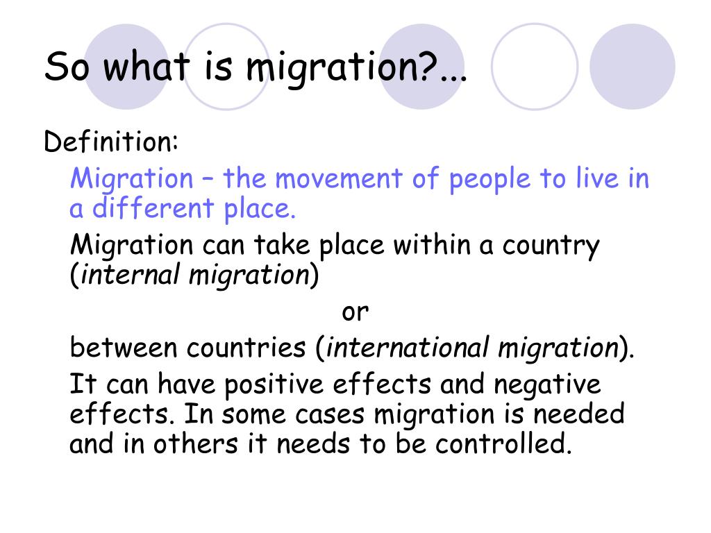 define migration essay