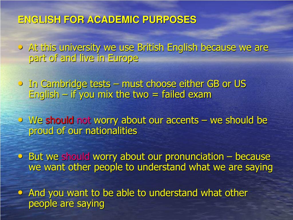 English for Academic Purposes, Language Link