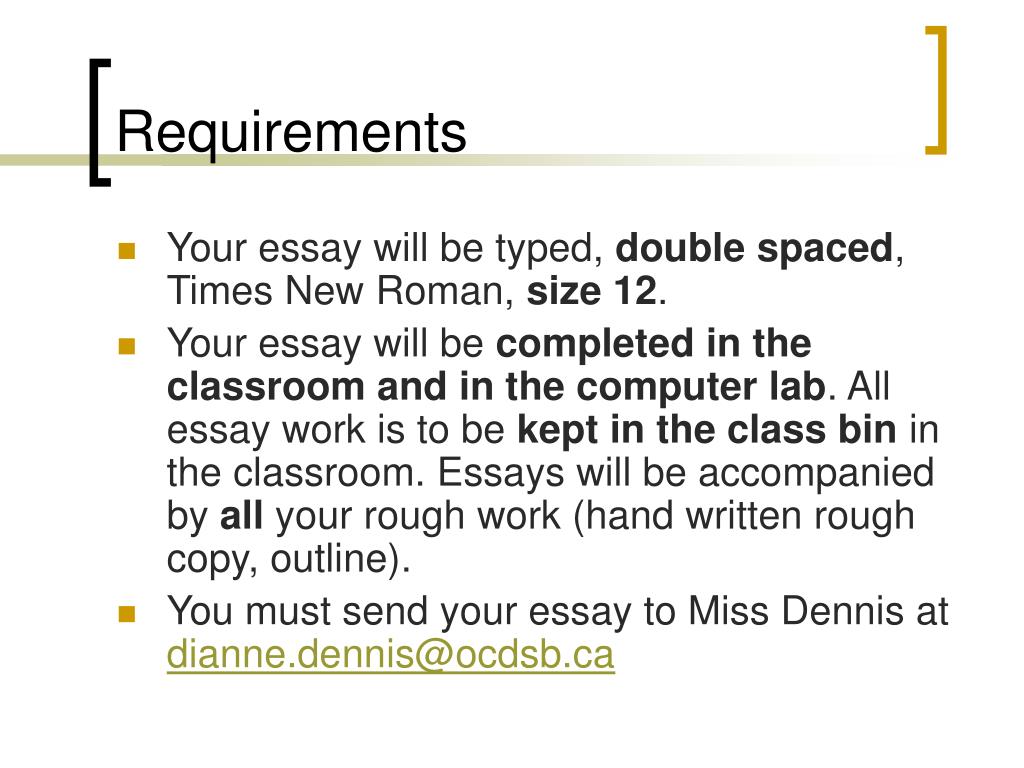odu essay requirements