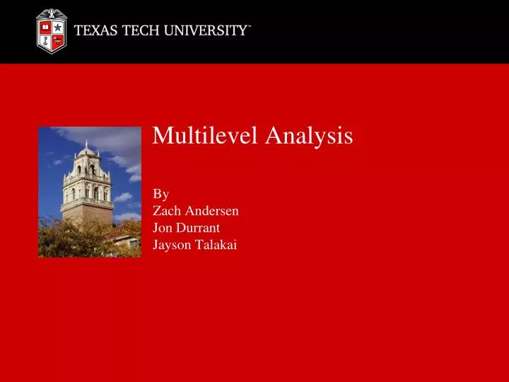 multilevel analysis n.