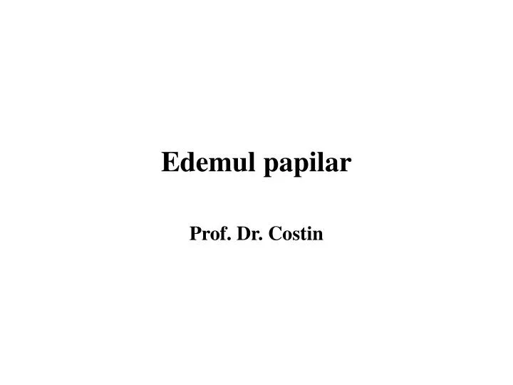 edem papilar tratament edem papilar tratament