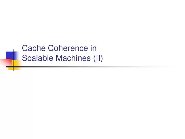 cache coherence cache coherence