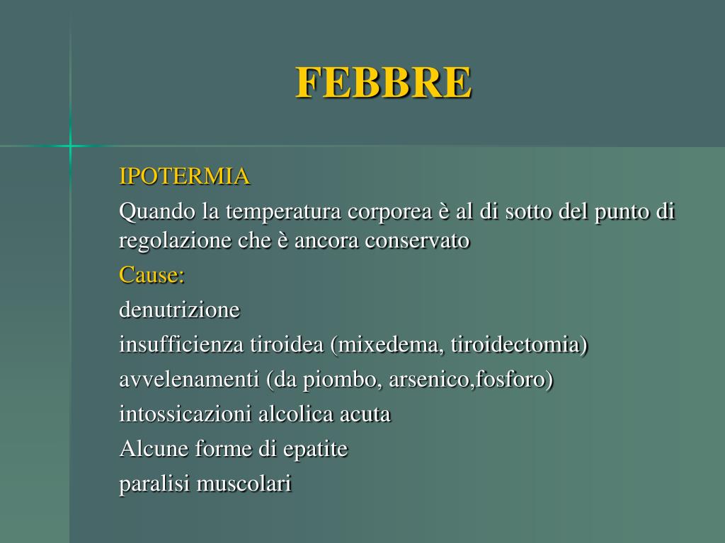 Febbre A 37 Da Una Settimana PPT - FEBBRE PowerPoint Presentation, free download - ID:4553221