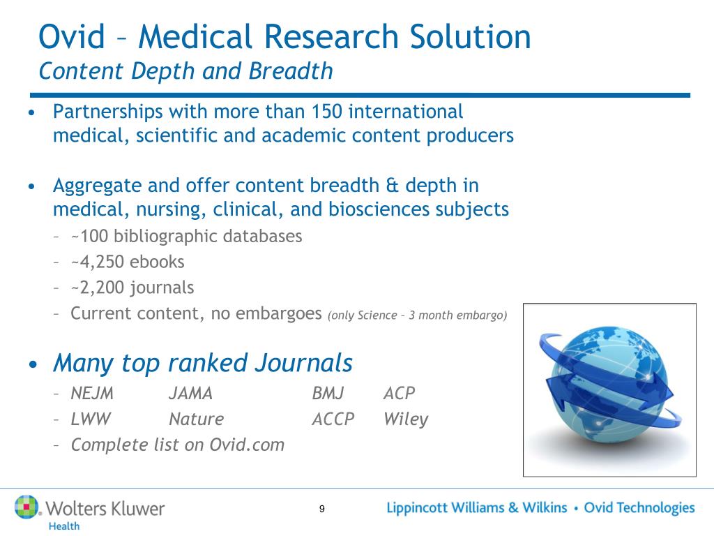 PPT - Wolters Kluwer Health Medical Research PowerPoint Presentation ...