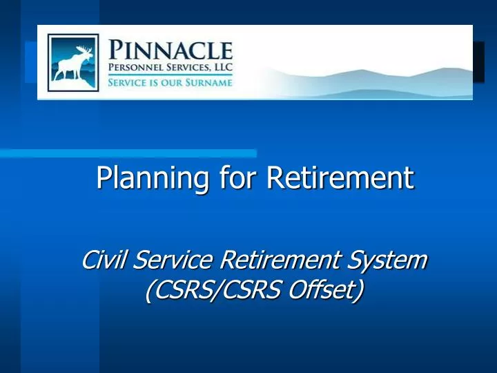 ppt planning for retirement