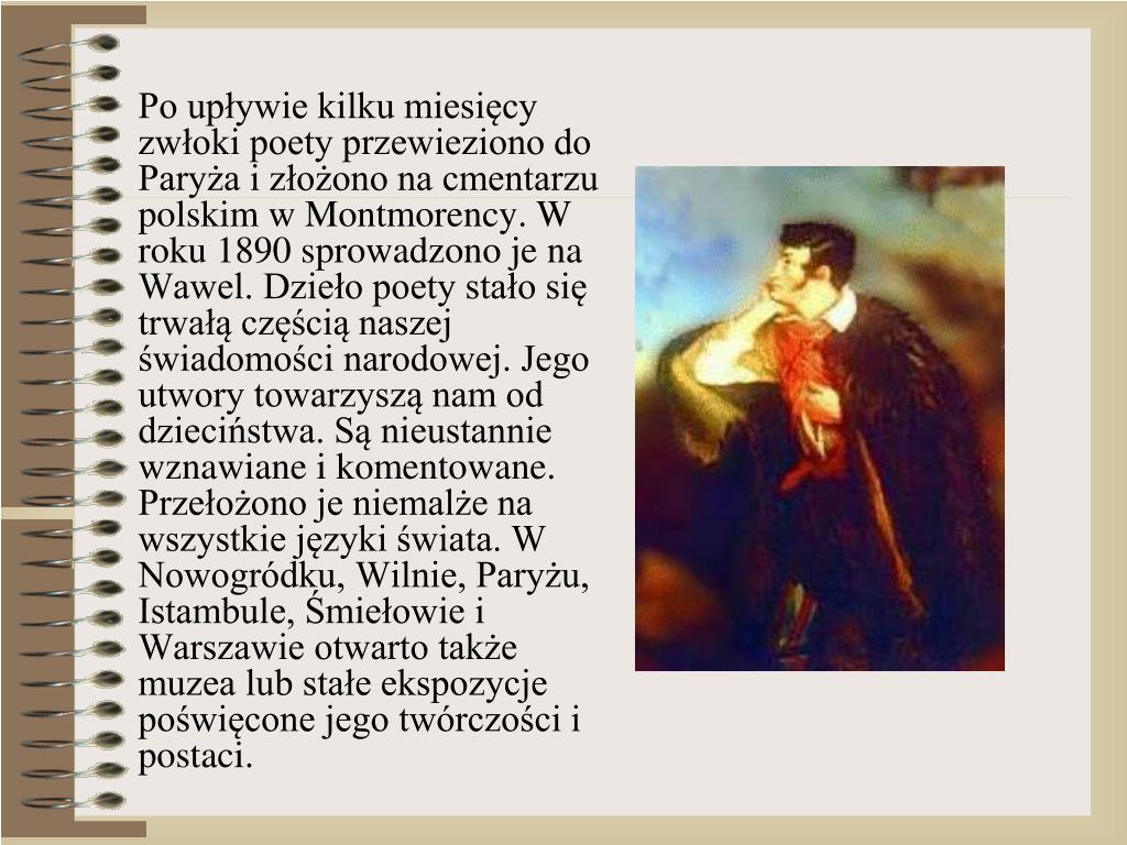 Adam Mickiewicz życie I Twórczość Notatka PPT - Adam Mickiewicz życie i twórczość PowerPoint Presentation, free