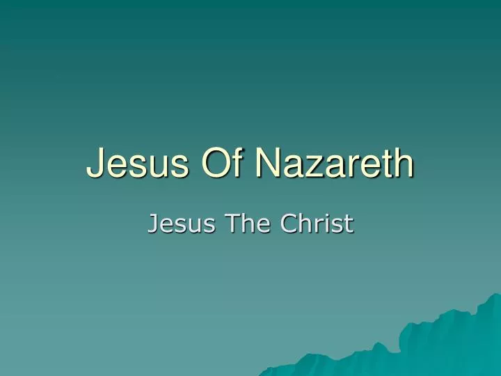 jesus of nazareth n.