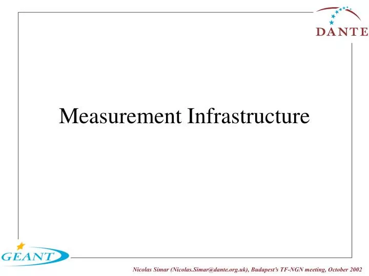 measurement infrastructure n.
