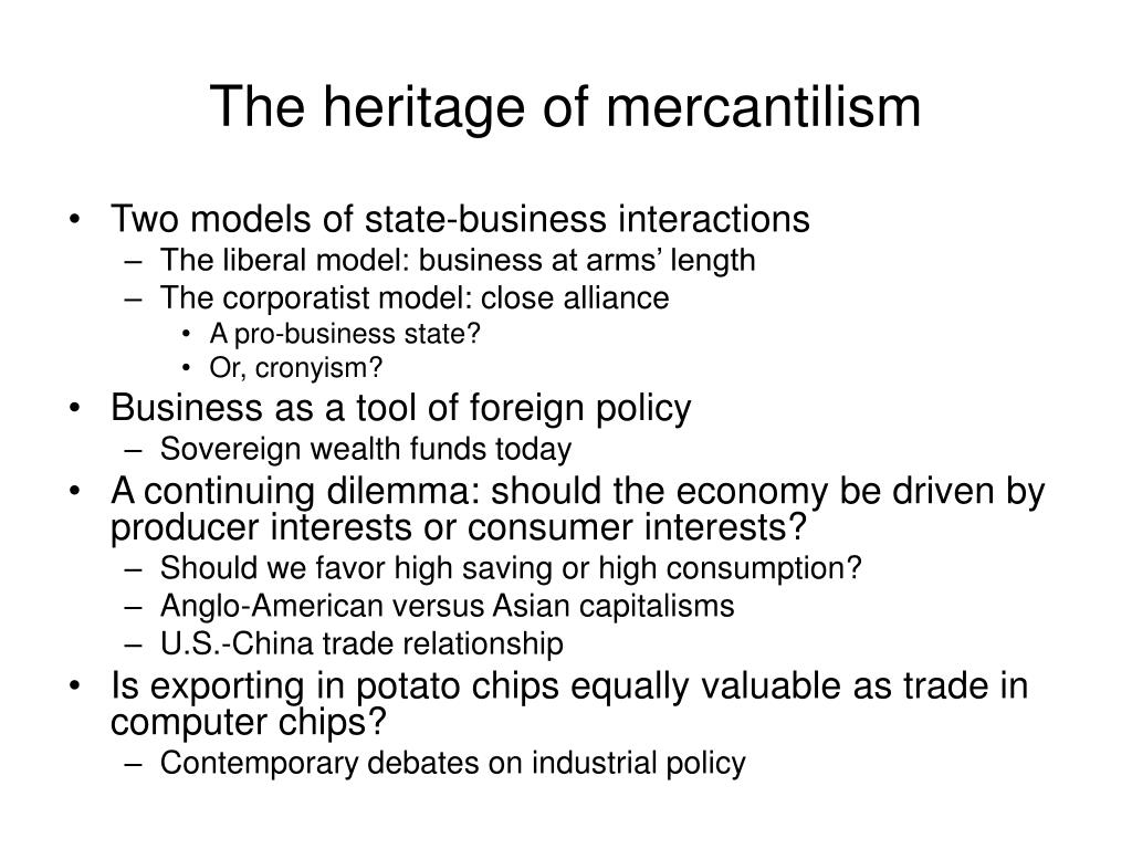 PPT - Mercantilism and the pre-modern world economy PowerPoint ...