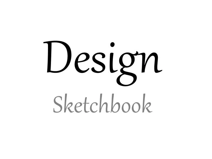 design sketchbook n.