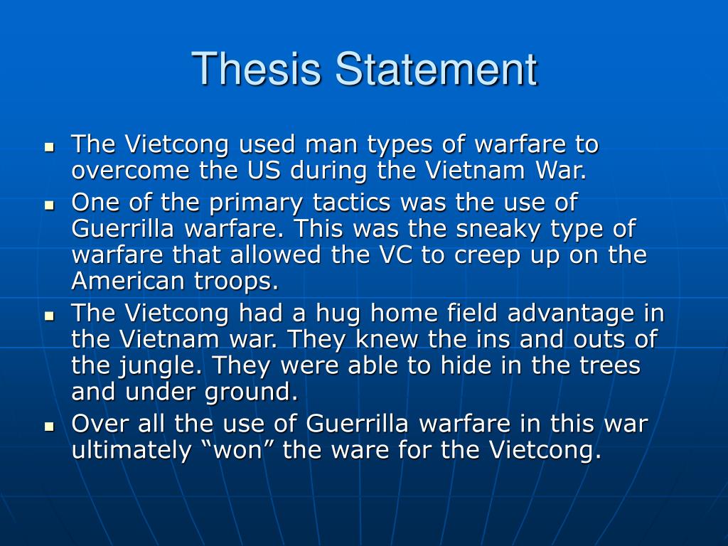 vietnam war thesis statement ideas