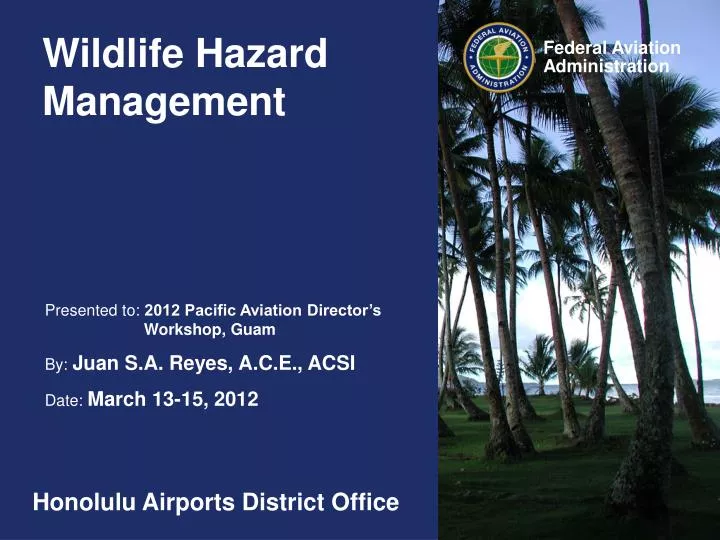 wildlife hazard management n.