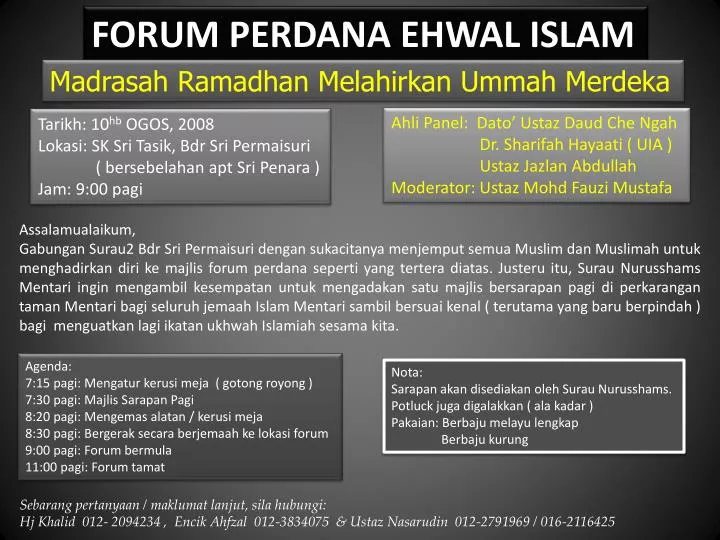 Tonton Rancangan Forum Perdana Ehwal Wan Saiful Wan Jan Facebook