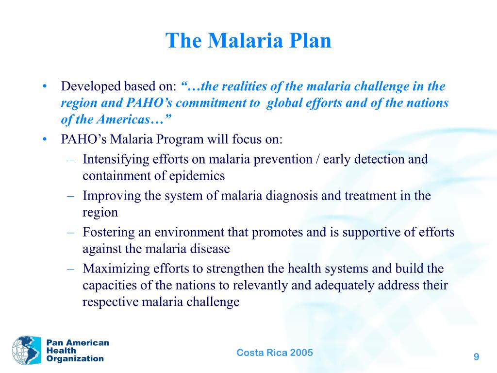 Regional Strategic Plan for Malaria in the Americas 2006-2010