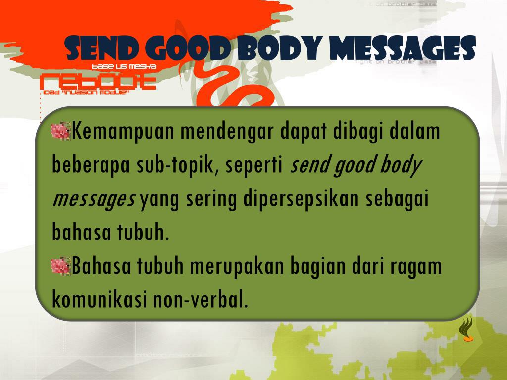 PPT - HUMAN RELATIONSHIP SKILLS : SEN D GOOD BODY MESSAGES PowerPoint ...