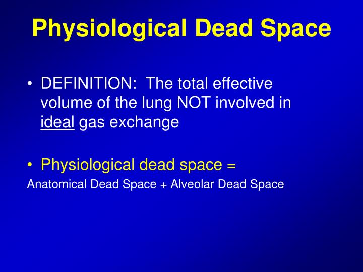 acceptable dead space in lungs acceptable dead space in lungs