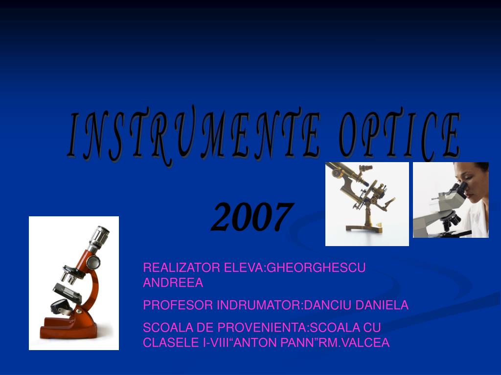 PPT - INSTRUMENTE OPTICE PowerPoint Presentation, free download - ID:4561824