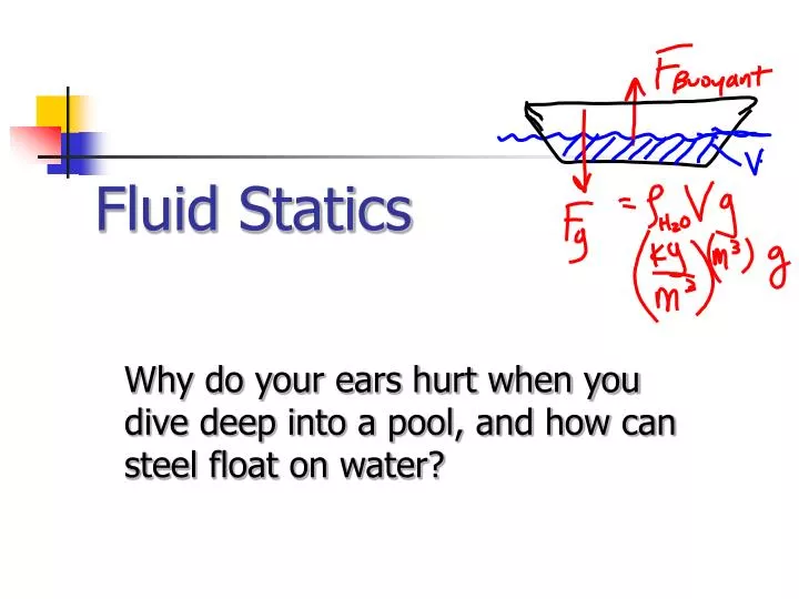 what is fluid statics