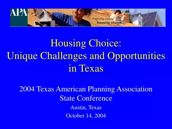 housing choice unique challenges and opportunities in texas n.