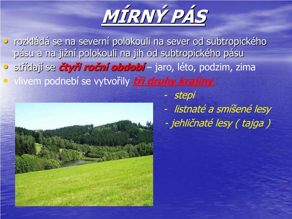 PPT - PODNEBNÉ PÁSY – 5. roč. PowerPoint Presentation, free download -  ID:4563560