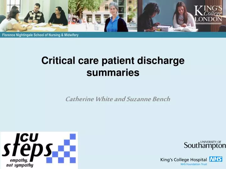 critical care patient discharge summaries n.
