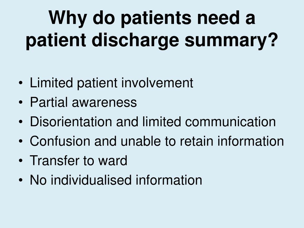 PPT - Critical care patient discharge summaries PowerPoint Presentation - ID:4566385