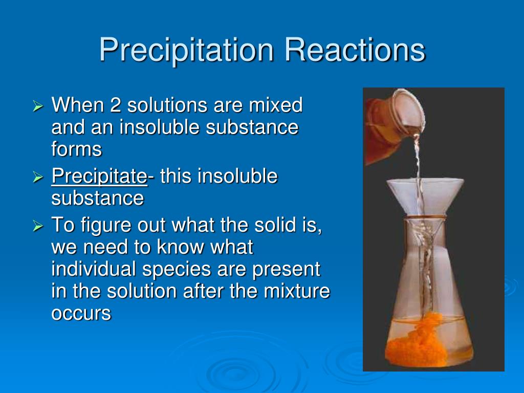 precipitate definition reactions worksheet