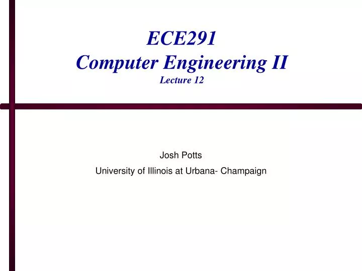 PPT - ECE291 Computer Engineering II Lecture 12 PowerPoint Presentation ...