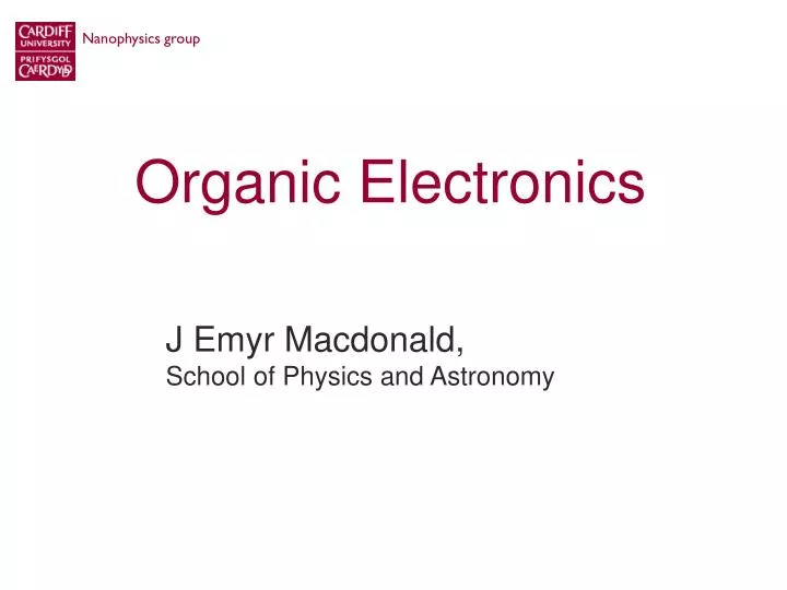 Organic Electronics PowerPoint Presentation free download Circuit Diagram