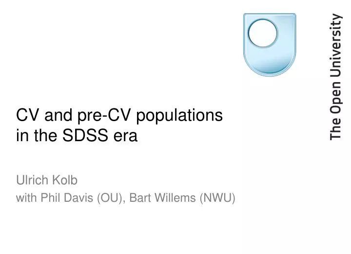 cv and pre cv populations in the sdss era n.